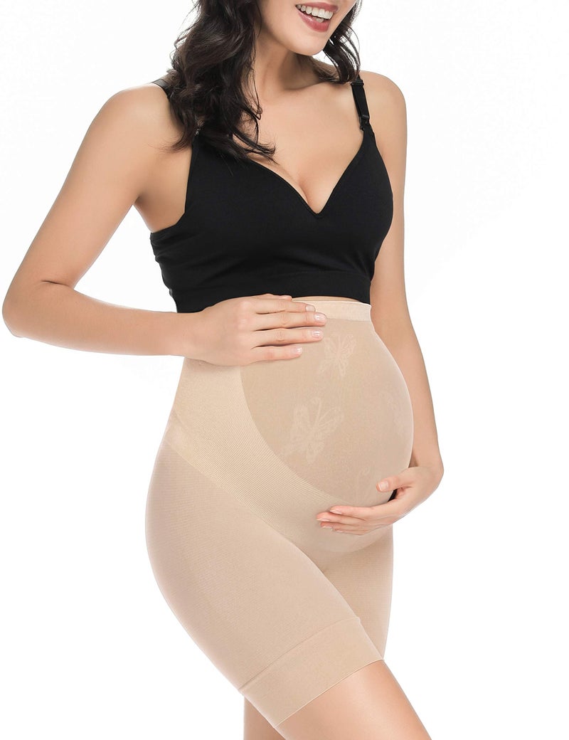 KIM S Maternity Shapewear Maternity Dress for Photoshoot Pregnancy Must Haves Maternity Underwear Over The Bump Pregnancy Shapewear Maternity clothes (Nude S)